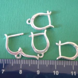 Silver earring parts